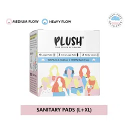 Plush Sanitary Pads 100% Cotton rash-free 8XL + 6XXL + 2 free Liners-picture-15