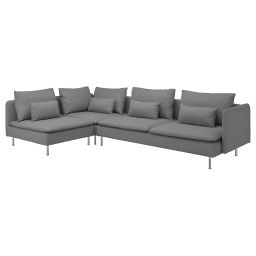 ikea söderhamn Corner sofa, 4-seat, with open end/Tonerud grey-picture-30