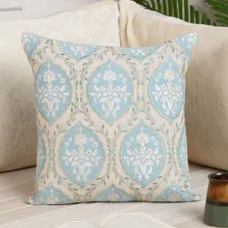NISRAG HOME Blue & Beige Floral Square Cushion Covers-picture-39