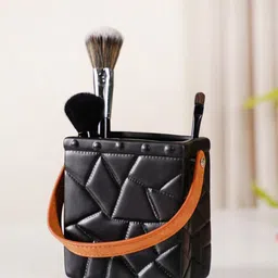 Nestasia Black & Brown Textured Ceramic Makeup Organiser-6
