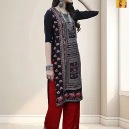 HERE&NOW Women Pack Of 2 Ethnic Motifs Printed Kurta-image-4