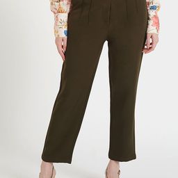 AMSWAN Women Smart Skinny Fit High-Rise Pleated Trousers-image-95