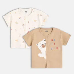 MINI KLUB Infant Boys Pack Of 2 Printed Pure Cotton Jhablas28NBFV186-image-71