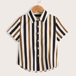 BAESD Boys Standard Opaque Striped Party Shirt-image-75