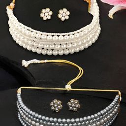 AMI Set Of 2 Gold-Plated Multistrand Beaded Jewellery Sets-image-25