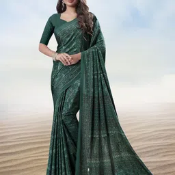 Jaanvi Floral Pure Crepe Saree-image-36