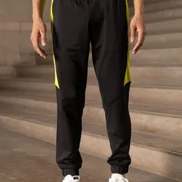 Fit Monkey Men Colourblocked Dry Fit Mid Rise Joggers-image-76