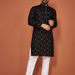 BALAJI CREATION Men Black Kurtas-picture-40
