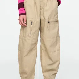 GAP Girls Lightly Washed Mid-Rise Relaxed Fit Cargos-image-53