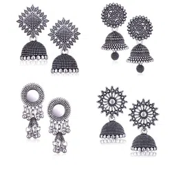 Sangria Silver-Plated Alloy Earrings-65