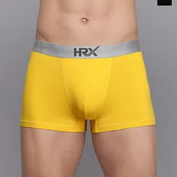 HRX by Hrithik Roshan Pack Of 2 Mid-Rise Short Trunks HRX_TRK_001_YLW_BLK_2PC-3
