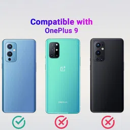 LIRAMARK Solid Printed OnePlus 9 Flip Case Mobile Accessories image 3