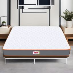 USHA SHRIRAM Grey & White Orthopedic Quilted Single Size Mattress-image-84