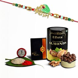 DeoDap Rakhi Roli Chawal Chocolate Coin & Greeting Card Gift Set-image-92