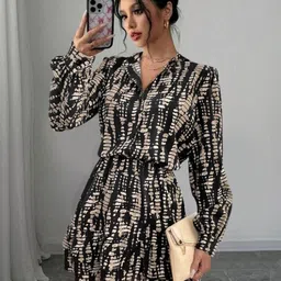 LERIYA FASHION Print Shirt Mini Dress-picture-43