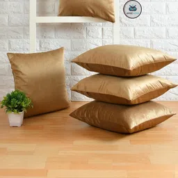 WISE HOME Set of 5 Gold-Toned Velvet Rectangle Cushion Covers-picture-30