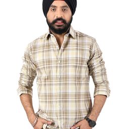 CHECKMARK CLOTHING Men Slim Fit Checked Casual Shirt-image-77