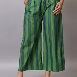 PROBASIC Women Striped Cotton Regular Trousers-picture-27