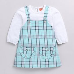 SNUGGLY MONKEY Checked Pinafore Dress-56