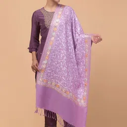 Tweedle Women Floral Embroidered Acrylic Shawl-picture-54