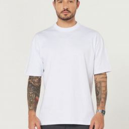 SMAN Men Solid Round Neck Cotton Oversized T-shirt-image-47