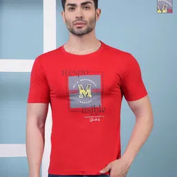 Dollar Pack of 2 Typography Printed Round Neck Cotton Regular Fit T-shirt-image-57