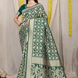 Moda Rapido Woven Design Pure Silk Banarasi Saree-picture-44