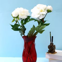 TAYHAA Red Handcrafted Glass FlowerVases-45