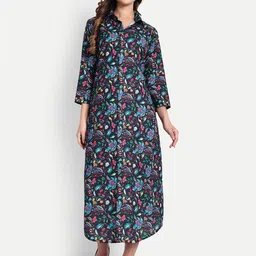 TILISM Women Floral Printed Midi Dress-image-56