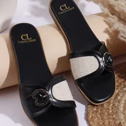 Carlton London Women Solid Open Toe Flats with Buckles-image-58