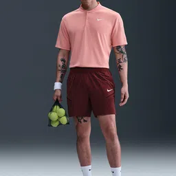 Nike Men Regular Fit Mid-Rise Tennis Shorts-image-7