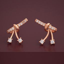 Kushal's Fashion Jewellery 92.5Silver Rose Gold-Plated CZ Classic Studs-image-90
