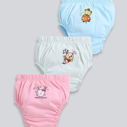 MooNKids Kids Pack Of 3 Printed Pure Cotton Basic Bloomers R1-MK_Bloomer_323-33