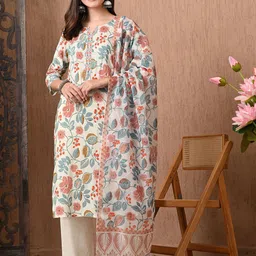 Dipani Women Floral Printed Kurta with Trousers & Dupatta-28