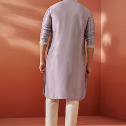 VASTRAMAY Men Ethnic Motifs Embroidered Regular Thread Work Kurta with Pyjamas image 4