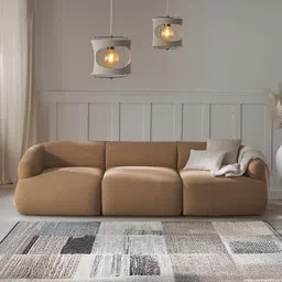 nestroots ZenLiving Beige 3 Seater Boucle Sofa-picture-17