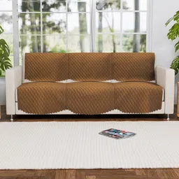 Aura Brown Velvet Sofa Cover-image-79