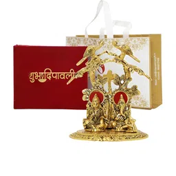 INTERNATIONAL GIFT Yellow Showpiece With Happy Diwali Tag & Velvet Box-image-88