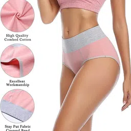 Diving Deep Pack Of 5 Colourblocked Cotton High-Rise Hipster Briefs AD_4__Q_XL-picture-3