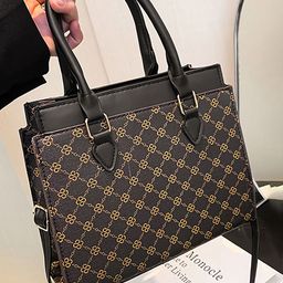 LULU & SKY PU Shopper Handheld Bag with Quilted image 2