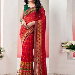 HERE&NOW Pure Chiffon Saree-picture-41