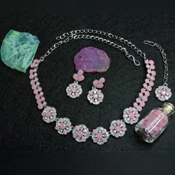 VATSALYA creation Women Pink Jewellery Set-image-91