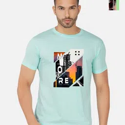 GLOBAL NOMAD Men 2 Printed Bio Finish Applique T-shirt-picture-37