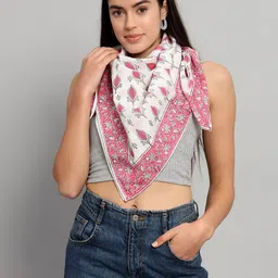 Ravaiyaa Women Floral Printed Cotton Scarf-19