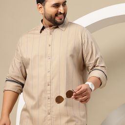 Sztori Plus Size Premium Striped Casual Shirt-picture-49