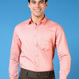 V-Mart Men Slim Fit Spread Collar Solid Cotton Formal Shirt-image-16