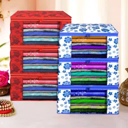 Aura Red & Blue 6 Pieces Multi-Utility Organisers-45