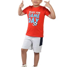 Clothe Funn Boys Printed T-shirt with Shorts-image-64