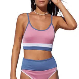 ANGEL CROSHET Shoulder-Straps Swim Bikini Set-image-29