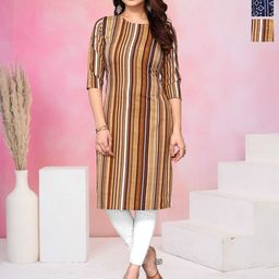 KETAKI FASHION Selection Of 3 Geometric Printed Round Neck Straight Kurtas-image-85